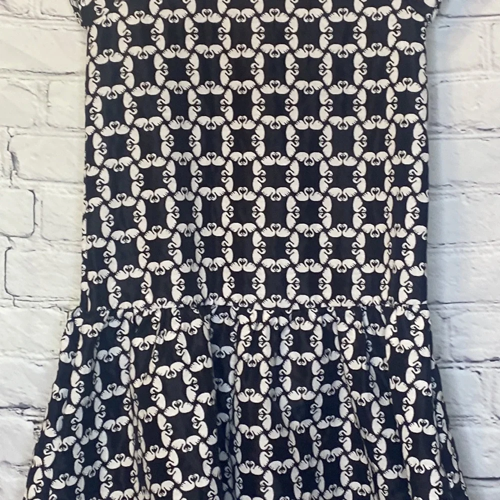 Gymboree Short Sleeve Dress Swan Print Size 10 Excellent Condition